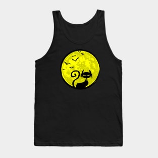 Full Moon Cat Tank Top